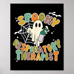 Spooky Respiratory Therapy Rt Ghost Halloween Crt Poster