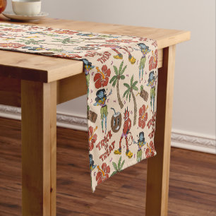 Spooky Reto Luau Short Table Runner