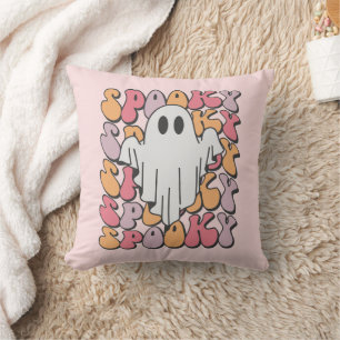 Spooky Retro Ghost Cushion