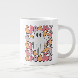 Spooky Retro Ghost Large Coffee Mug