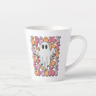 Spooky Retro Ghost Latte Mug