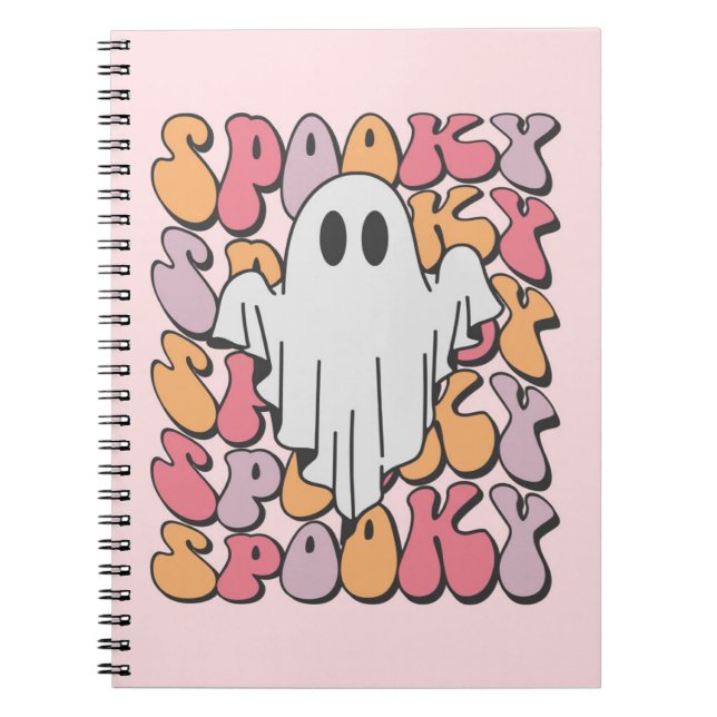 Spooky Retro Ghost Notebook (Front)