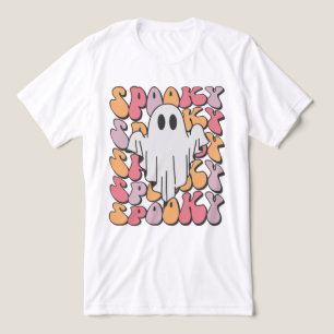 Spooky Retro Ghost Tri-Blend Shirt