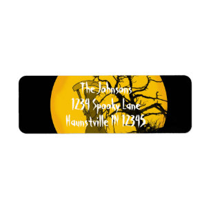 Spooky Return Address Label