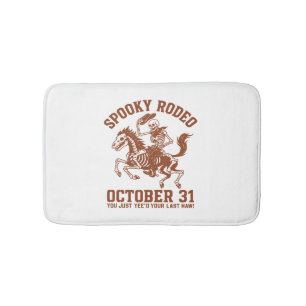 Spooky Rodeo Halloween October 31 Bath Mat
