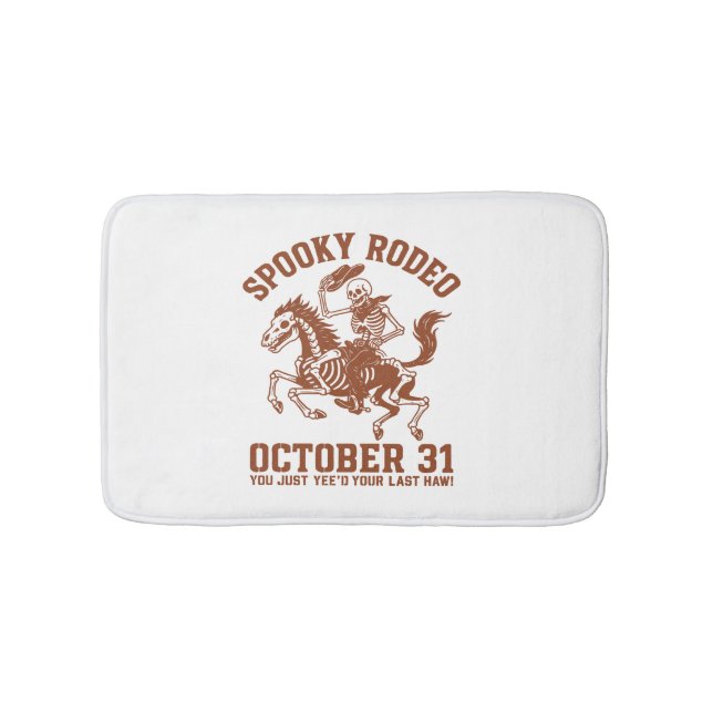 Spooky Rodeo Halloween October 31 Bath Mat (Front)