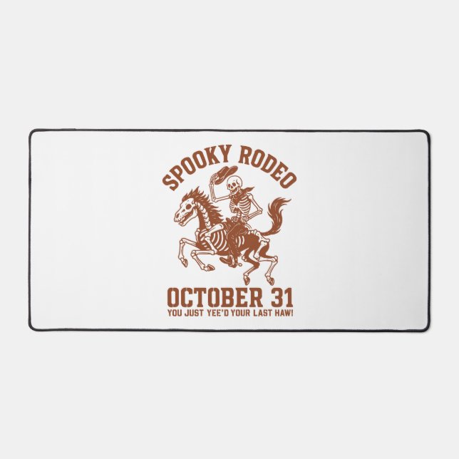 Spooky Rodeo Halloween October 31 Desk Mat (Front)