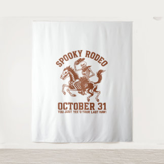 Spooky Rodeo Halloween October 31 Tapestry