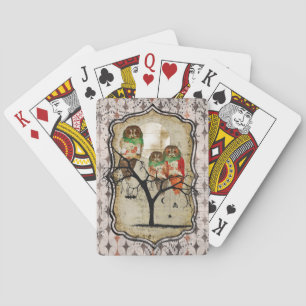 Spooky Rose Owls Card Deck