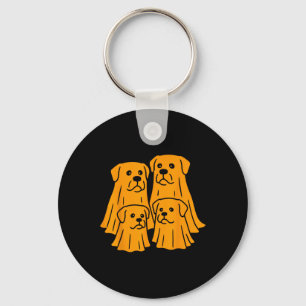 Spooky Rottweiler Halloween Ghost Family Funny Dog Key Ring