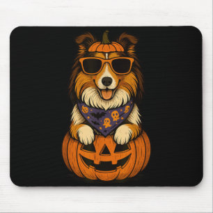 Spooky Rough Collie Pumpkin Halloween Dog Lover Mouse Pad