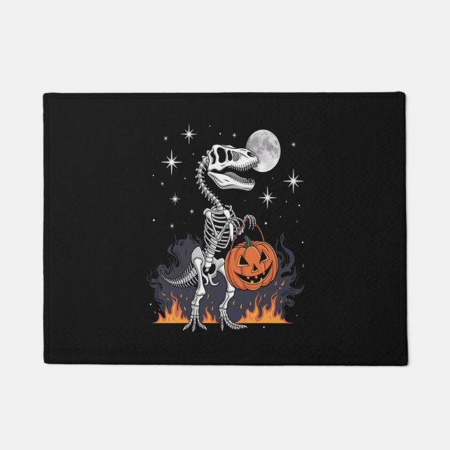 Spooky Saurus Halloween Dinosaur Doormat (Front)