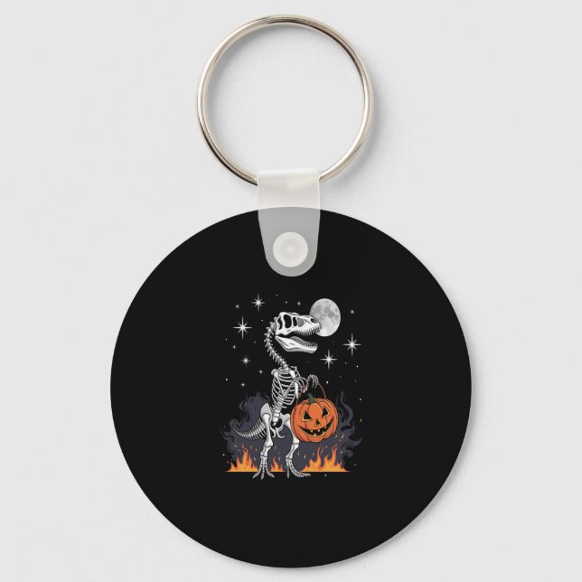 Spooky Saurus Halloween Dinosaur Key Ring (Front)