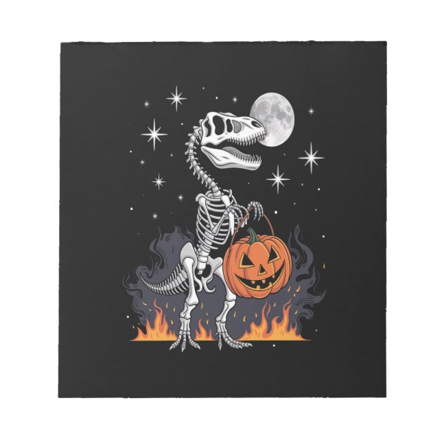 Spooky Saurus Halloween Dinosaur Notepad (Front)