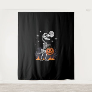 Spooky Saurus Halloween Dinosaur Tapestry