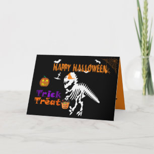 Spooky Saurus T-Rex happy halloween  Card