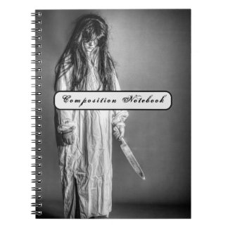 Spooky Scary Child Horror Spiral Photo Notebook