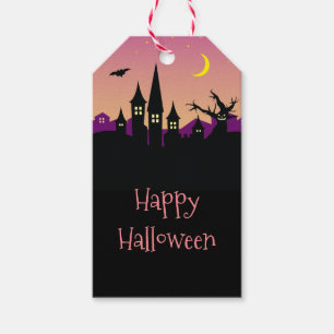 Spooky Scary Creepy Haunted House Halloween Party Gift Tags