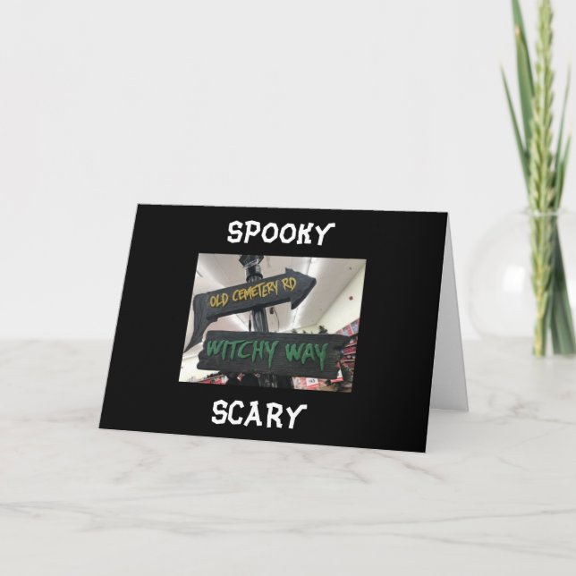 **SPOOKY SCARY** DON'T WORRY I'LL "PROTECT YOU!" HOLIDAY CARD (Front)