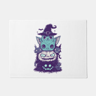 spooky scary friends doormat