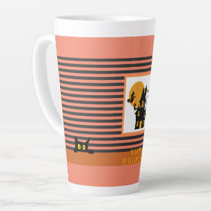 SPOOKY SCARY HALLOWEEN HAUNTED HOUSE HUMOR LATTE MUG