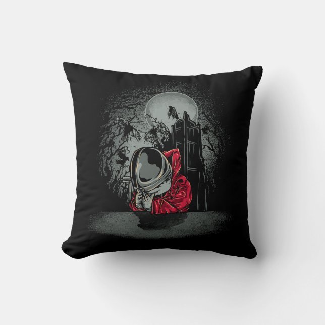 Spooky Scary Horror Scene Cushion (Front)