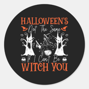 Spooky Scary Night Scary Witch Halloween Classic Round Sticker