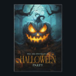 Spooky Scary Pumpkin Adult Halloween Party Invitation<br><div class="desc">Invite guests to a wickedly fun Halloween with our sinister pumpkin-themed invitation! Featuring a chilling design of an evil pumpkin against a haunting backdrop, this invitation sets the perfect tone for your spooky celebration. Customise the details to personalise your event and ensure an unforgettable gathering. Ideal for Halloween parties, haunted...</div>