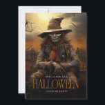 Spooky Scary Scarecrow Adult Halloween Party Invitation<br><div class="desc">Invite guests to a wickedly fun Halloween with our sinister scarecrow-themed invitation! Featuring a chilling design of an evil scarecrow against a haunting backdrop, this invitation sets the perfect tone for your spooky celebration. Customise the details to personalise your event and ensure an unforgettable gathering. Ideal for Halloween parties, haunted...</div>
