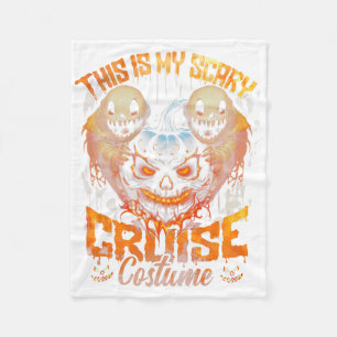 Spooky Scary Skeleton Halloween  Fleece Blanket