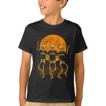 Spooky Scary Skeletons Halloween T-Shirt – Dancing