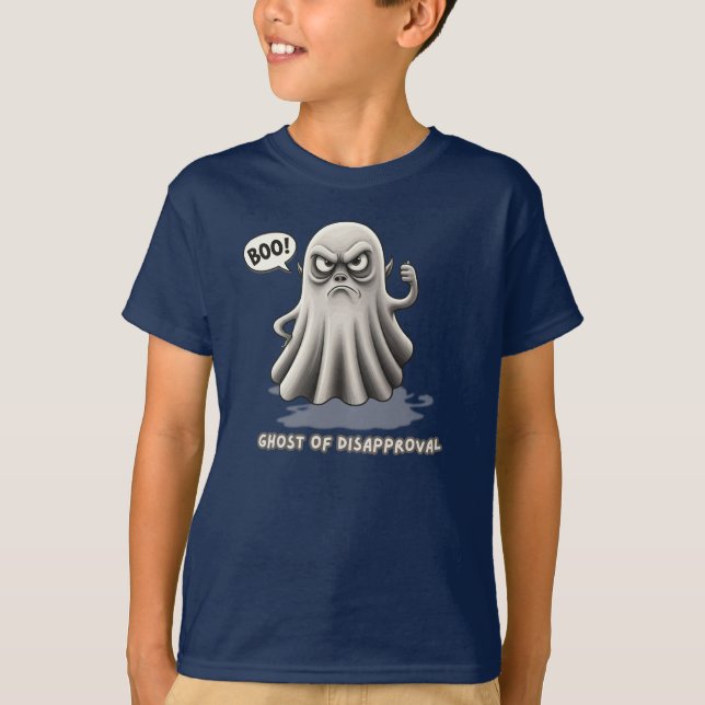 Spooky Sceptic: Ghost of Disapproval T-Shirt (Front)