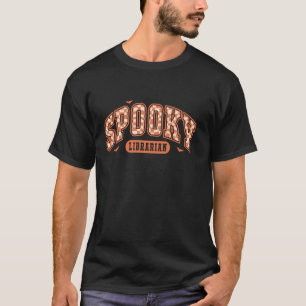 Spooky School Librarian Era Halloween Chequerboard T-Shirt