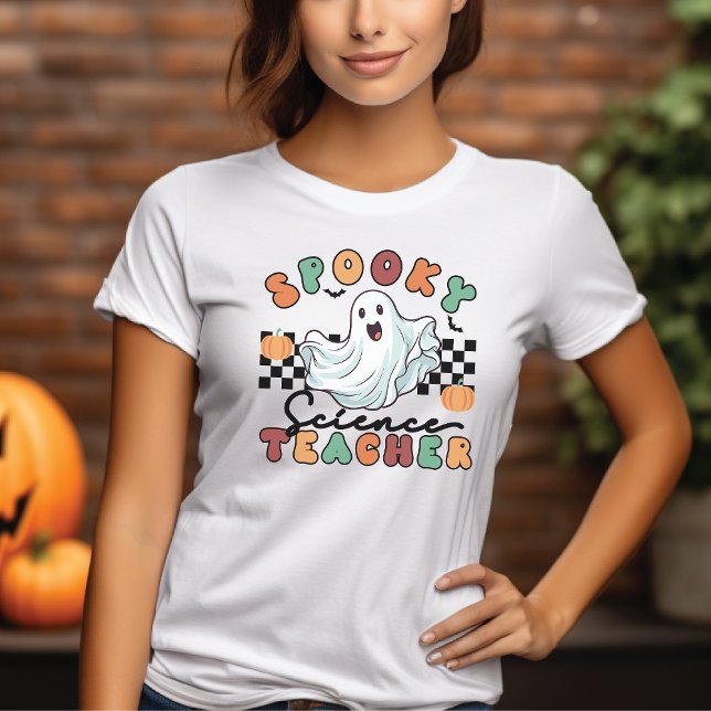Spooky Science Teacher Retro Halloween T-shirt (Creator Uploaded)