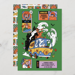 Spooky Scooby-Doo Mystery Machine Birthday Invitation