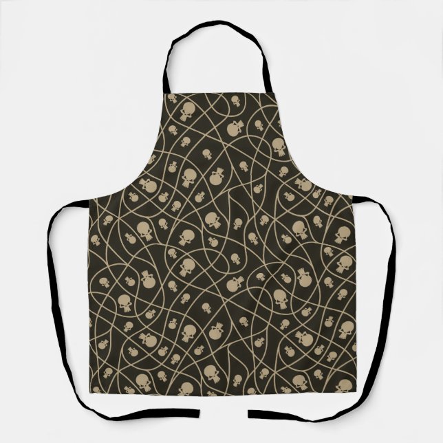 Spooky Seamless Pattern A (Style: 2) Apron (Front)