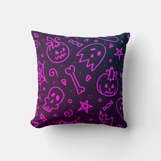 Spooky Seamless Pattern B (Style: 1) Cushion (Front)