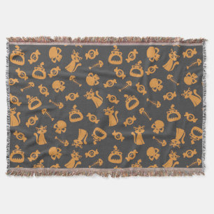 Spooky Seamless Pattern C (Style: 2) Throw Blanket