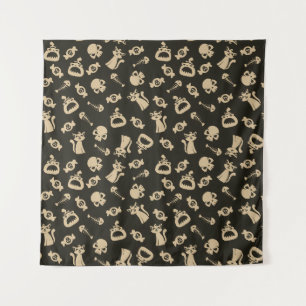 Spooky Seamless Pattern C (Style: 3) Tapestry