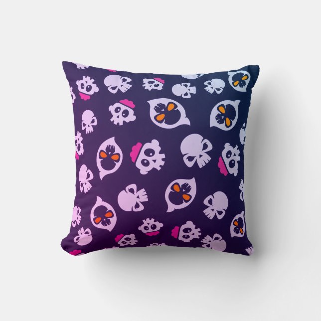 Spooky Seamless Pattern D (Style: 1) Cushion (Front)