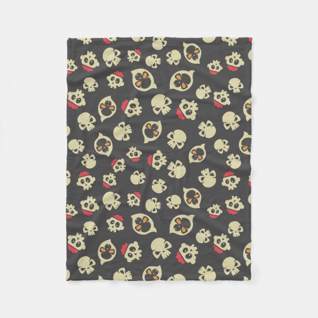 Spooky Seamless Pattern D (Style: 2) Fleece Blanket (Front)