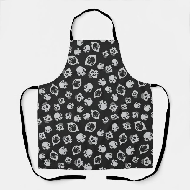 Spooky Seamless Pattern D (Style: 3) Apron (Front)