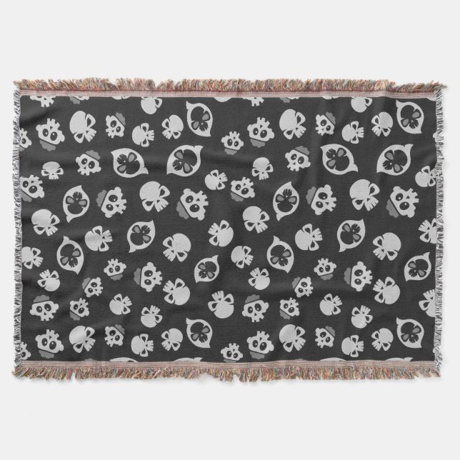 Spooky Seamless Pattern D (Style: 3) Throw Blanket (Front)