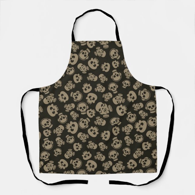 Spooky Seamless Pattern E (Style: 3) Apron (Front)