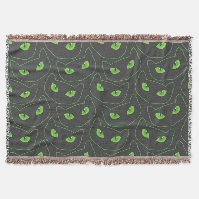 Spooky Seamless Pattern F (Style: 2) Throw Blanket (Front)