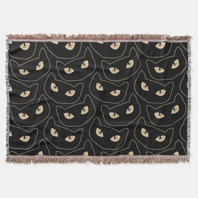 Spooky Seamless Pattern F (Style: 3) Throw Blanket (Front)
