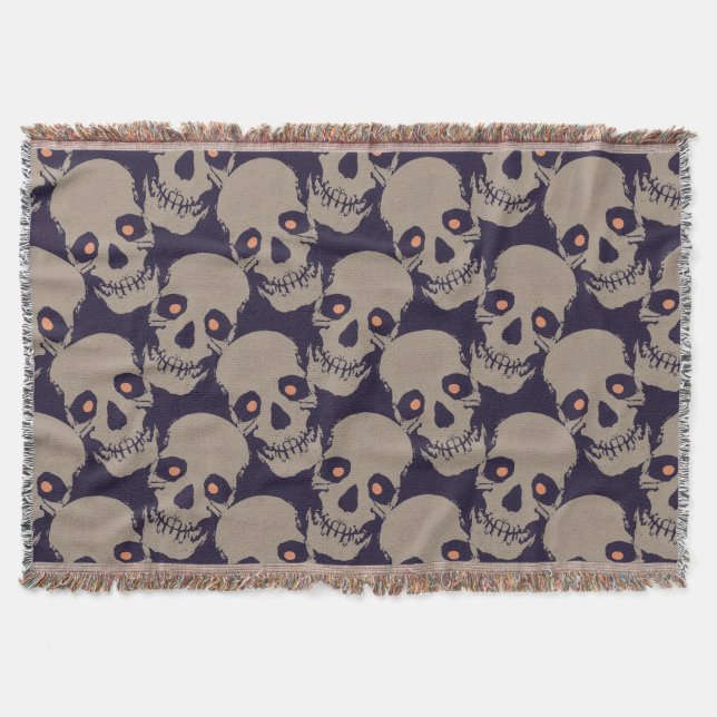 Spooky Seamless Pattern J (Style: 1) Throw Blanket (Front)
