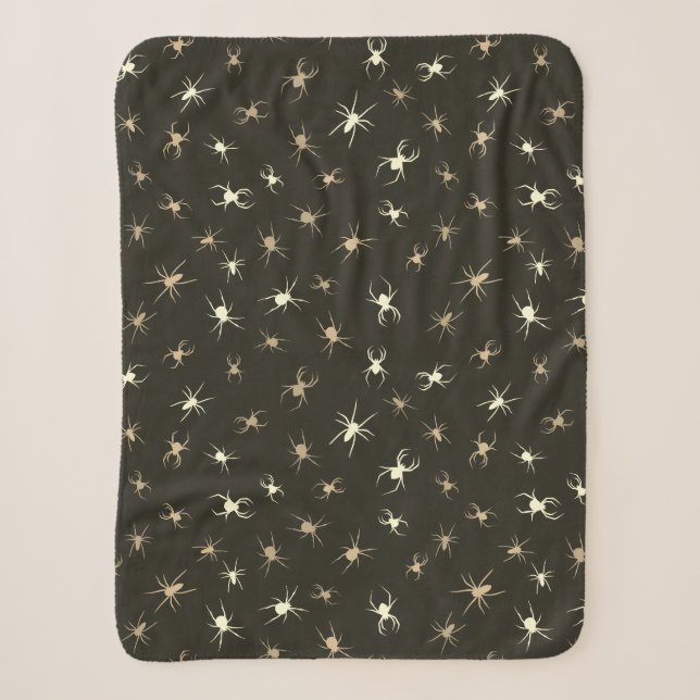 Spooky Seamless Pattern L (Style: 2) Sherpa Blanket (Front)