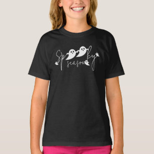 Spooky Season And Ghosts Decorative Font Halloween T-Shirt