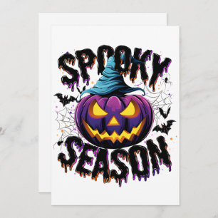 Spooky Season Brew — Pumpkin with a Bite Holiday Card